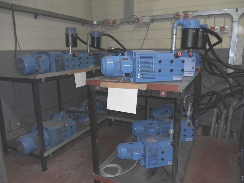 Becker dry pump room for KBA printing machine