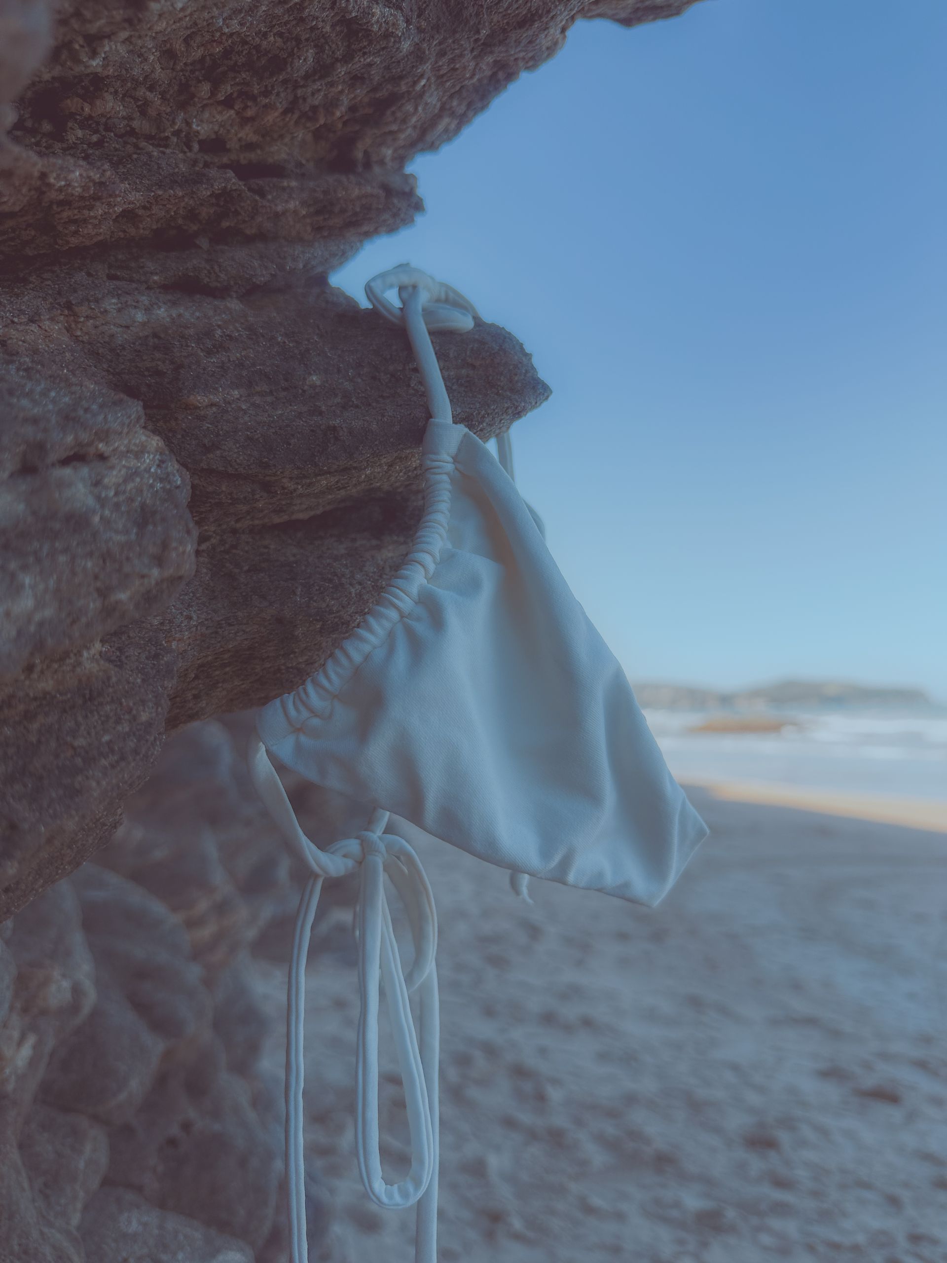 Calcinha Biquíni Cortininha Off White UV50+ | Lasuti Biquini