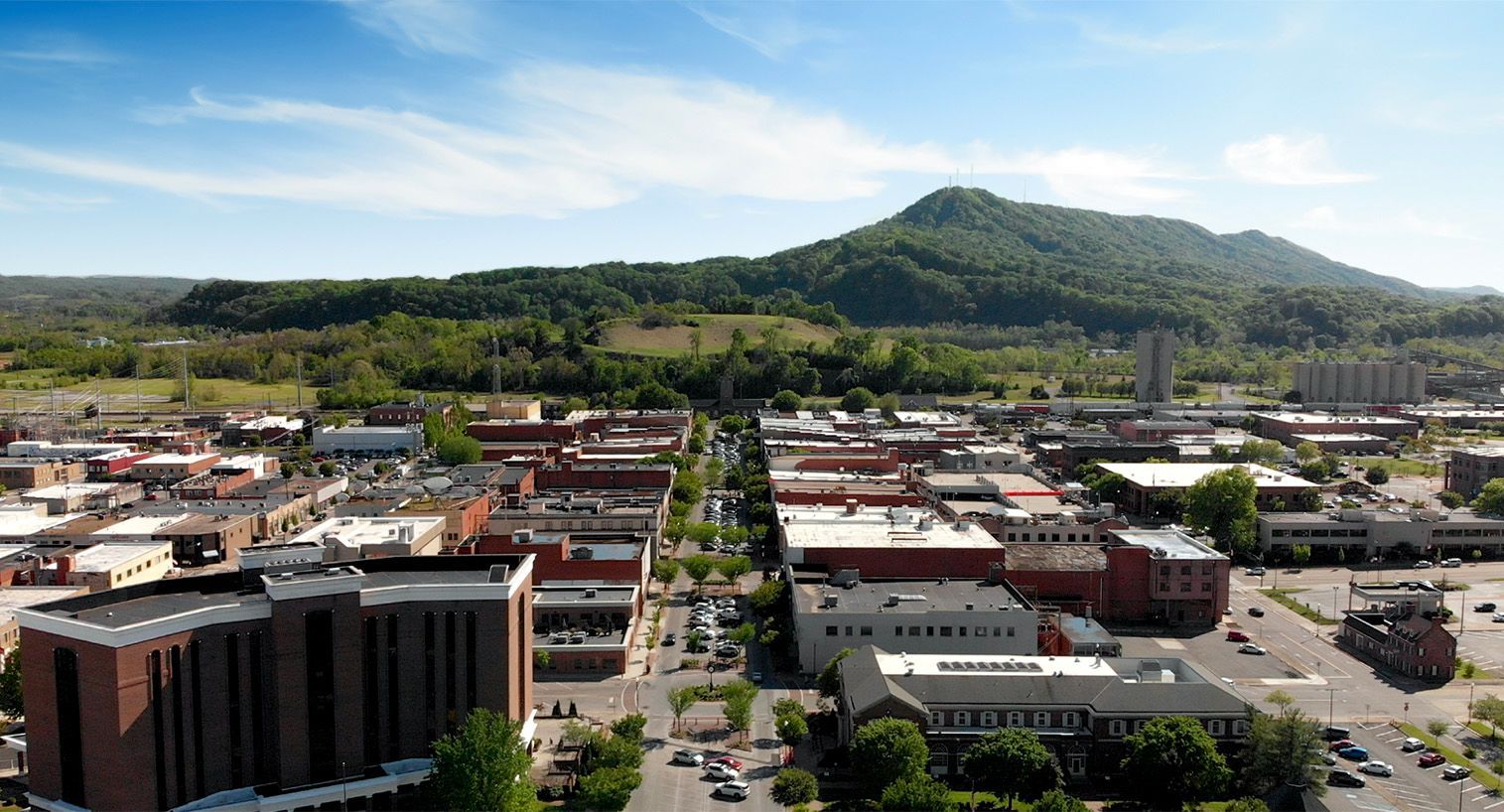 Aerial view of Kingsport Tennessee