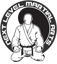 A black and white drawing of a man in a karate uniform with a black belt.