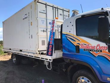 White Container On A Truck —  24/7 Towing & Transport in Andergrove, QLD
