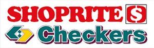 The logo for shoprite 's checkers is shown on a white background.
