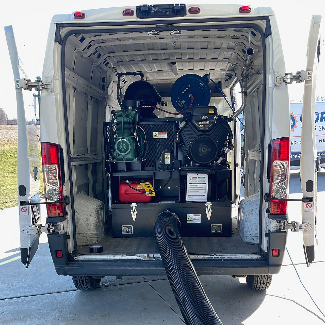 Gorjanc Home Service’s powerful, truck-mounted vacuum system