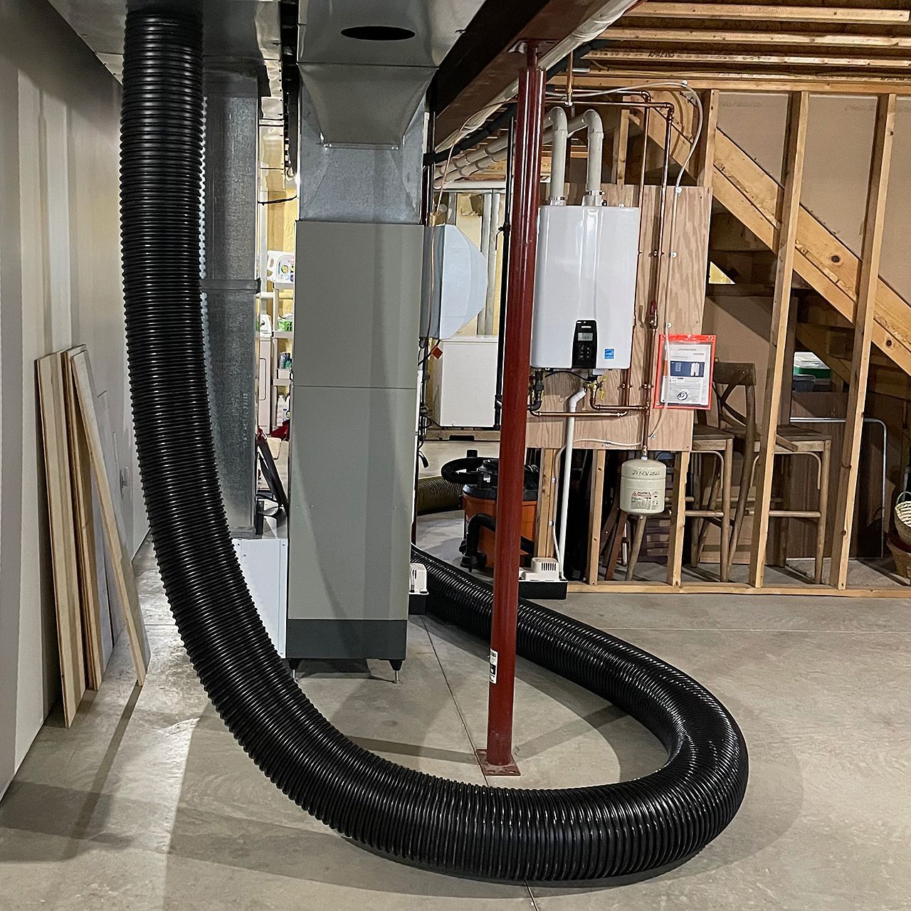 Following the visual inspection, Gorjanc Home Services is now ready to clean the ductwork.