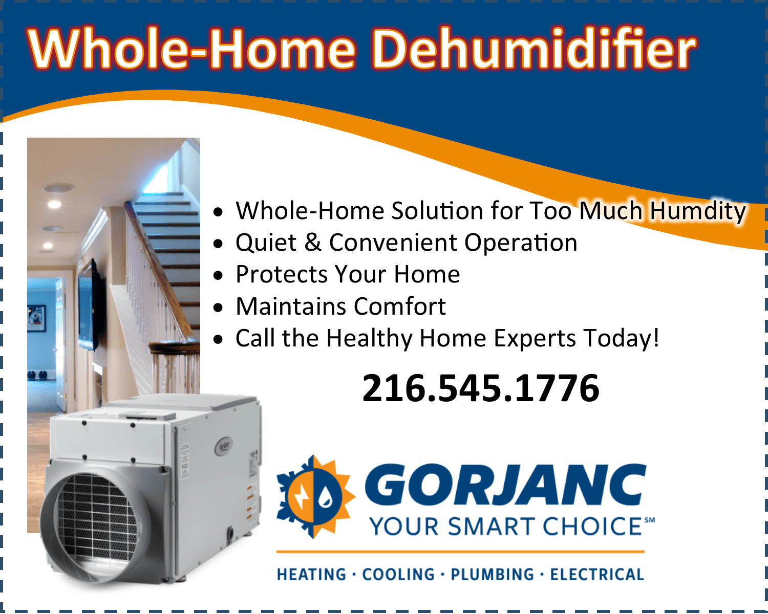 Gorjanc Whole-Home Dehumidifiers