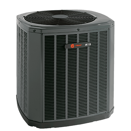 A trane air conditioner on a white background