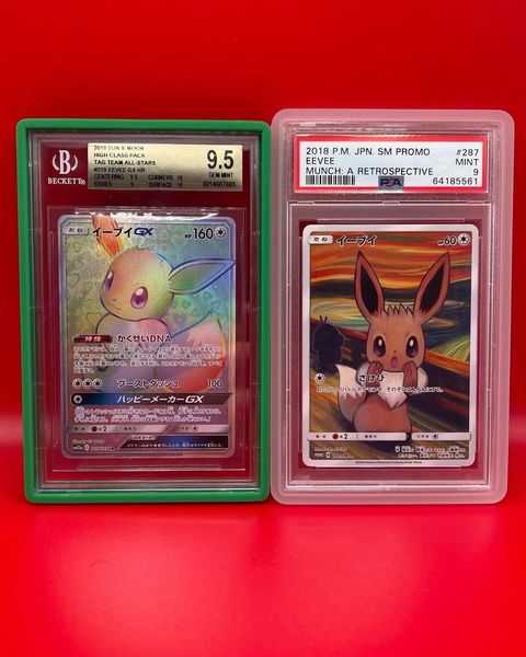 Evee in BGS 9.5 and Evee Scream Munch in PSA 9