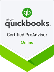 A badge that says `` quickbooks certified proadvisor online ''.