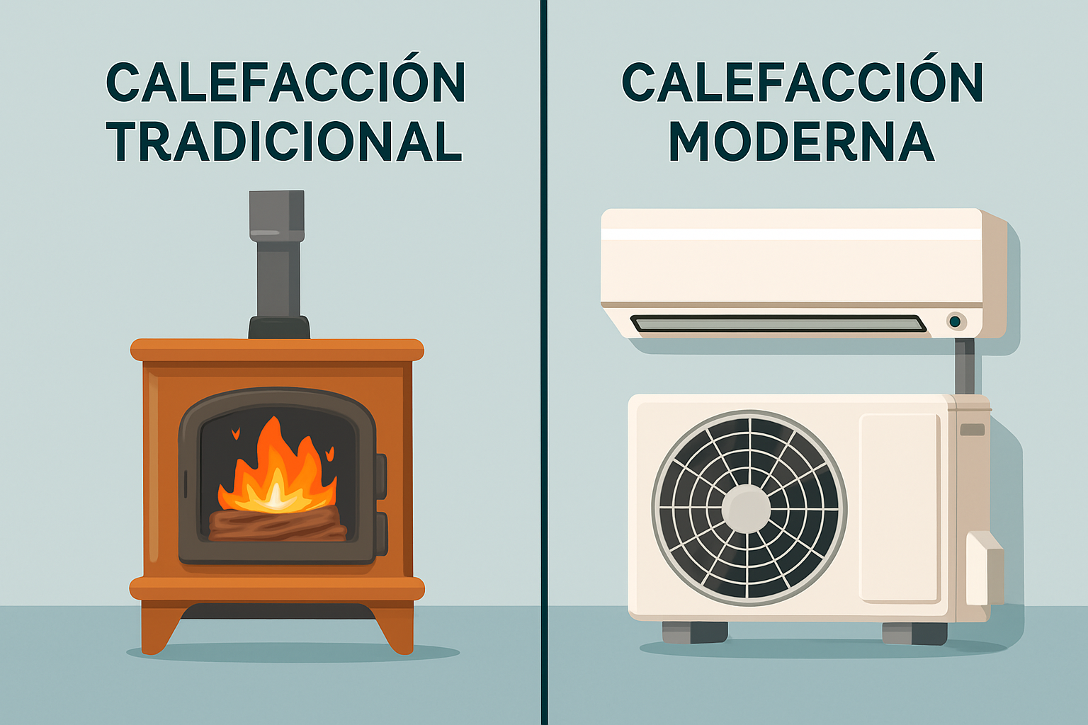 Calefacción Tradicional vs Moderna