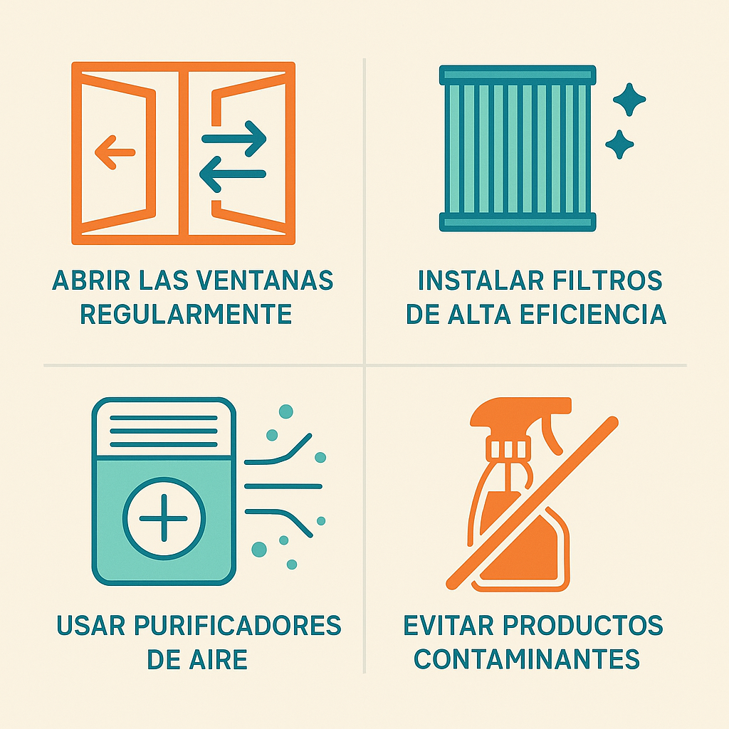 Infografia para mejorar la calidad del aire interior
