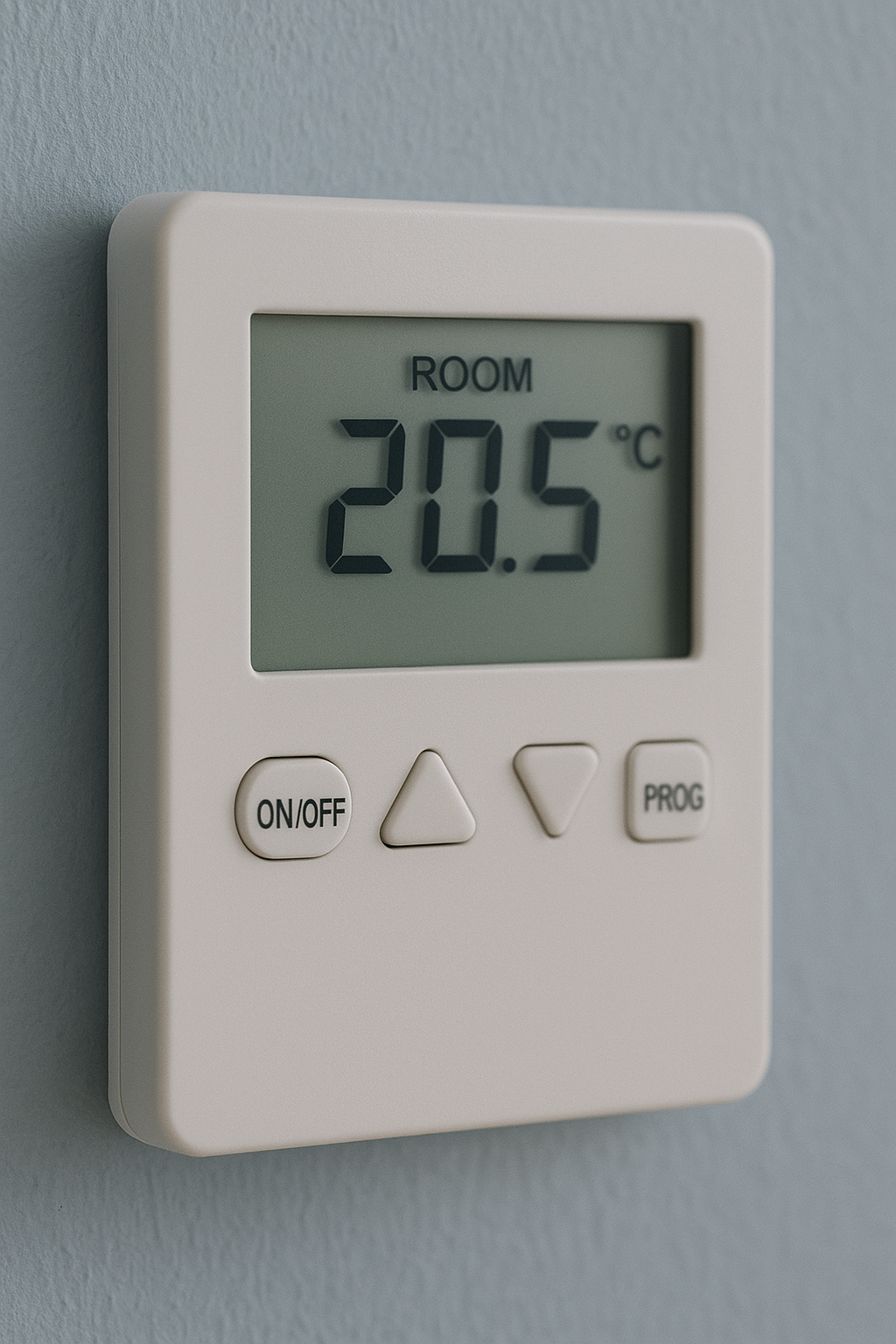 Termostato mostrando la temperatura ideal para dormir
