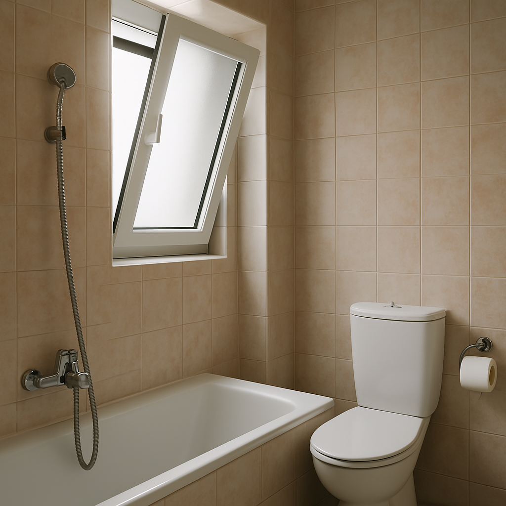 Ventilación Natural en un baño por medio de una ventana