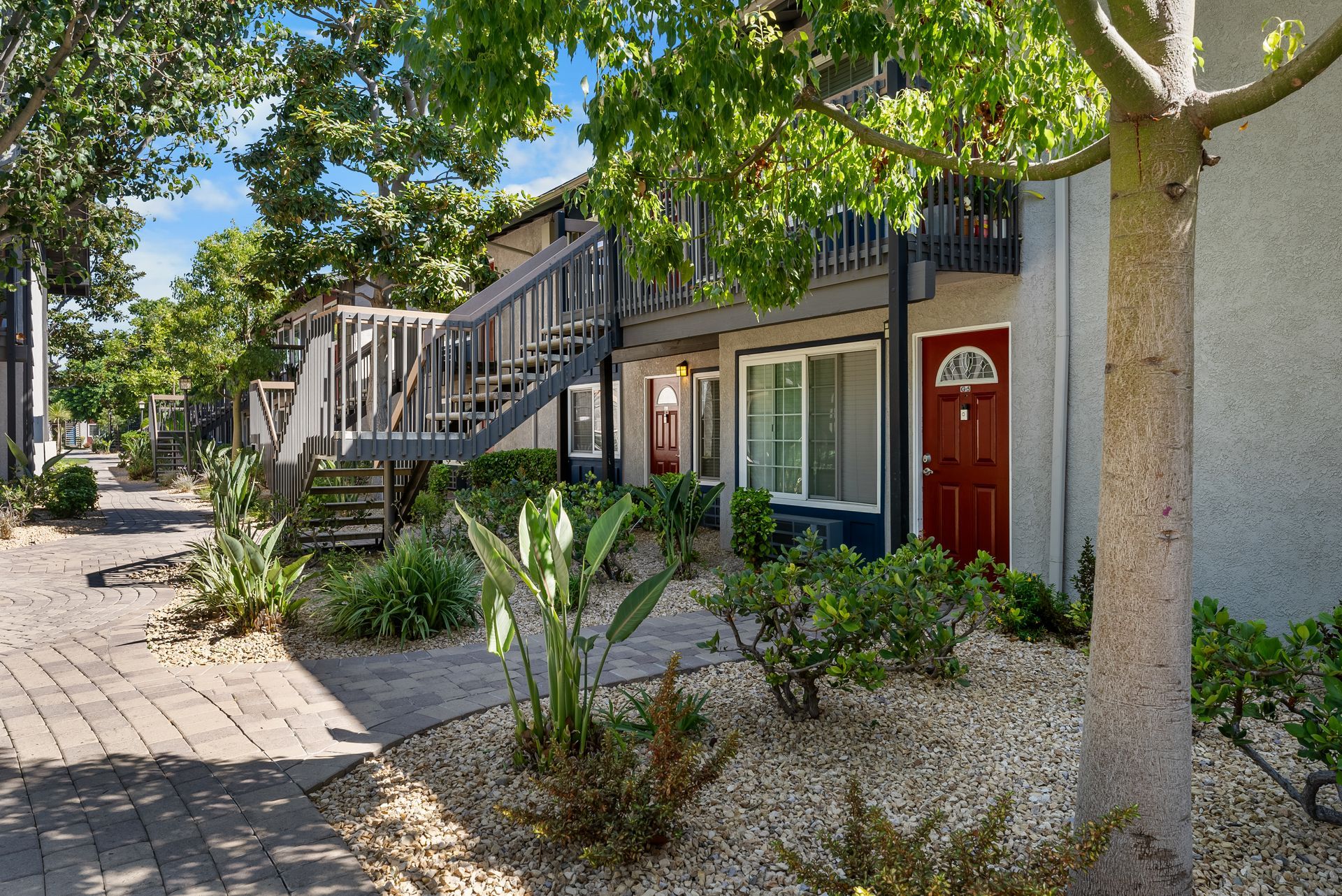front door and stairs