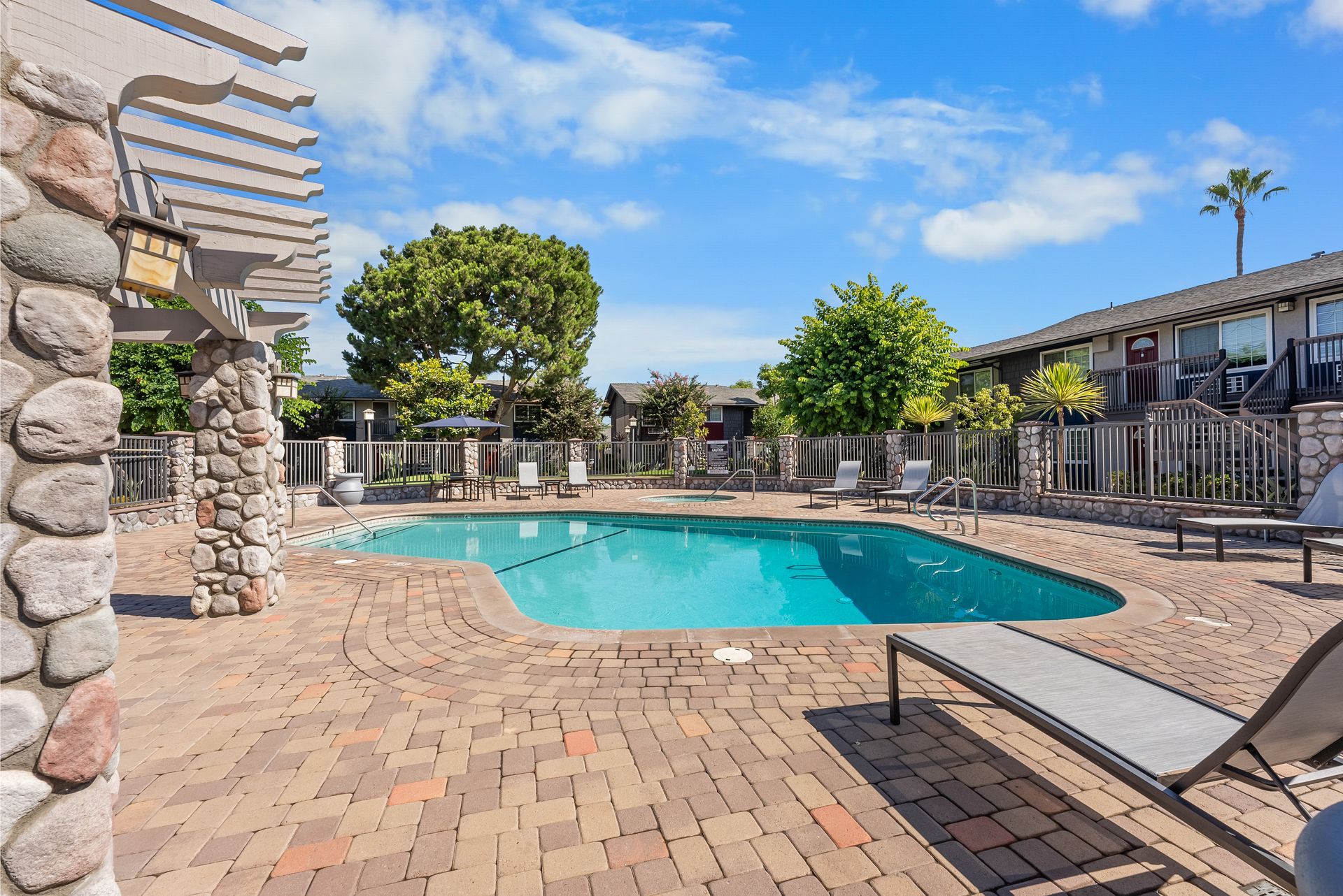 pool and lounge chairs
