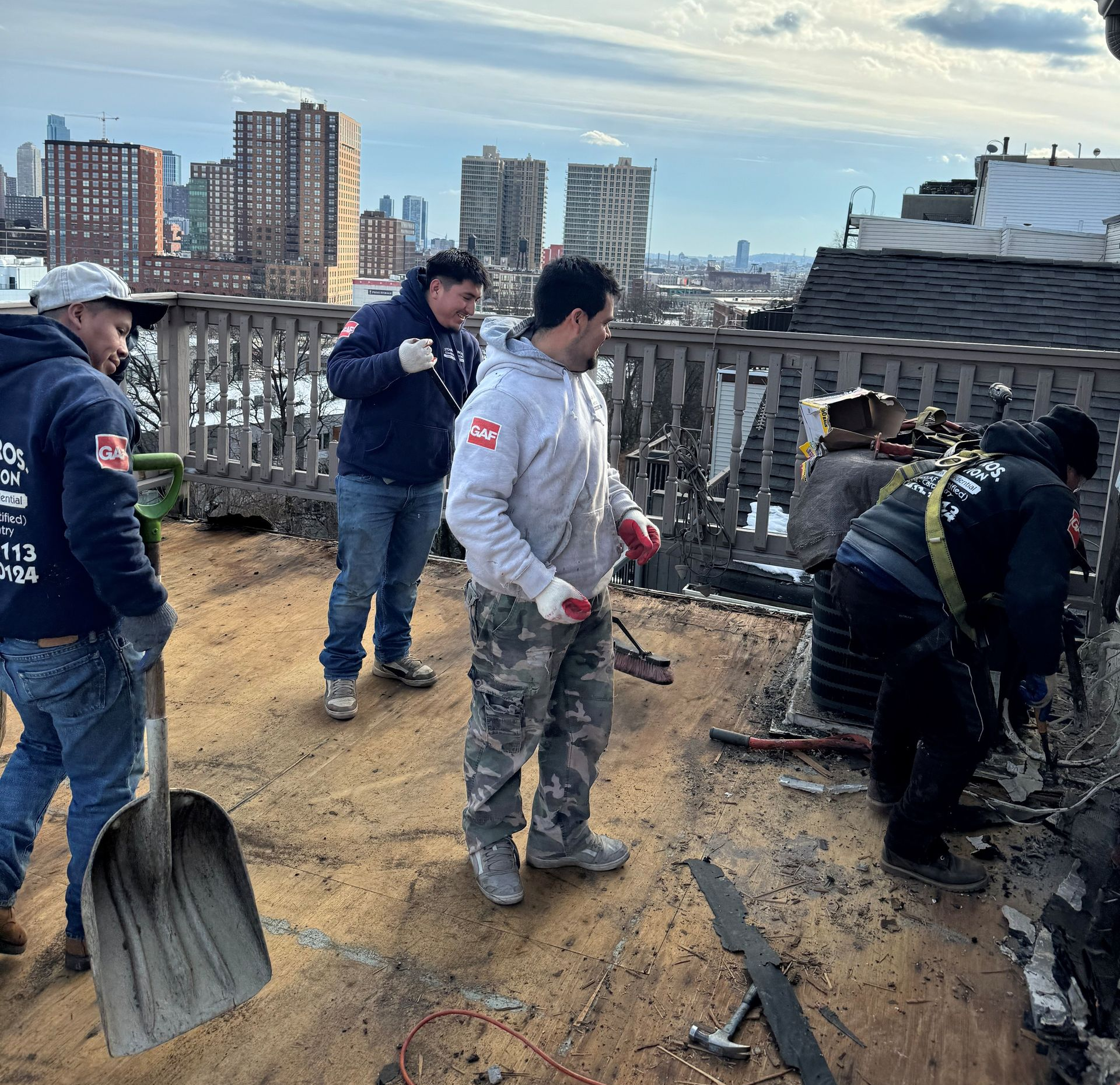 Installing Shingles on Roof — Roof Installation in North Brunswick, NJ Installing Shingles on Roof — Roof Installation in North Brunswick, NJ