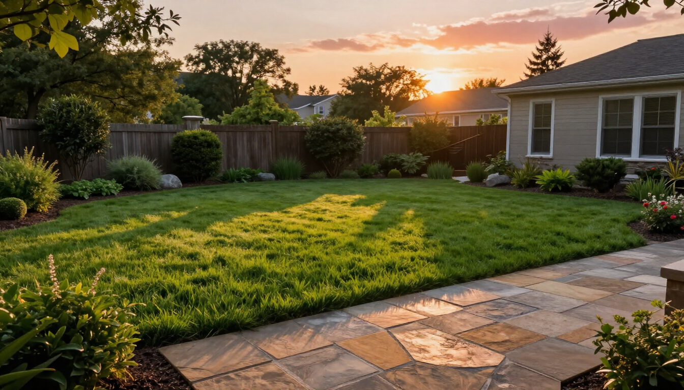 Luxury backyard in Grand Rapids Michigan
