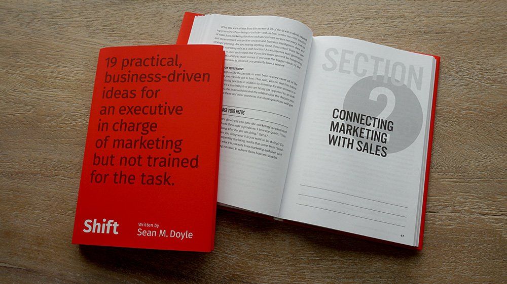 shift book design by Aespire for Sean Doyle