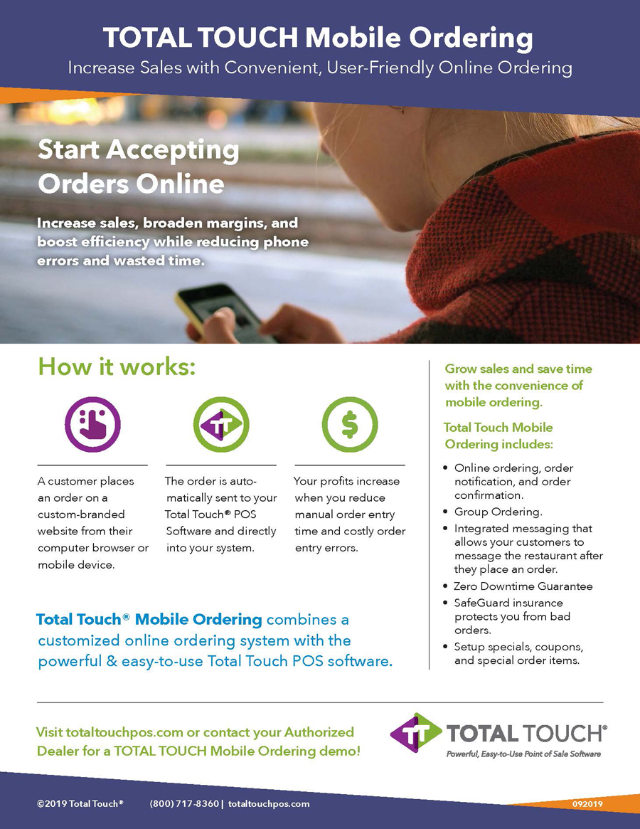 Total Touch Sales Sheet