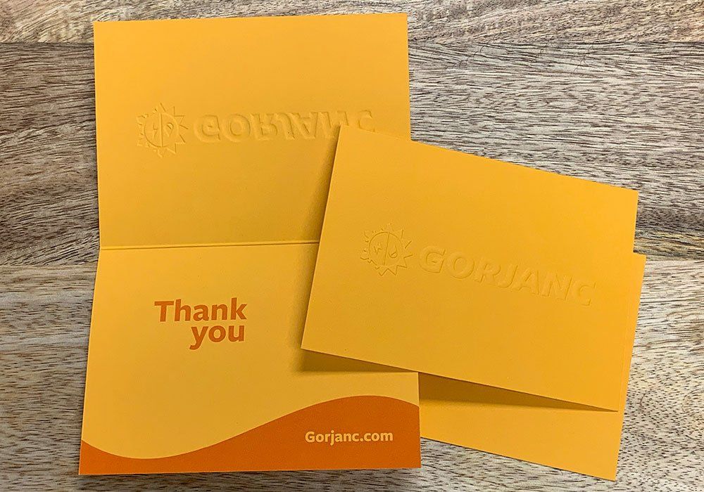 Embossed Thank You Note