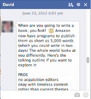 a facebook message from david on june 23 2012