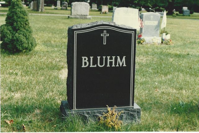 Bluhm monument — Natick Memorial Works