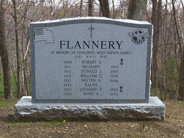 Flannery monument — Natick Memorial Works