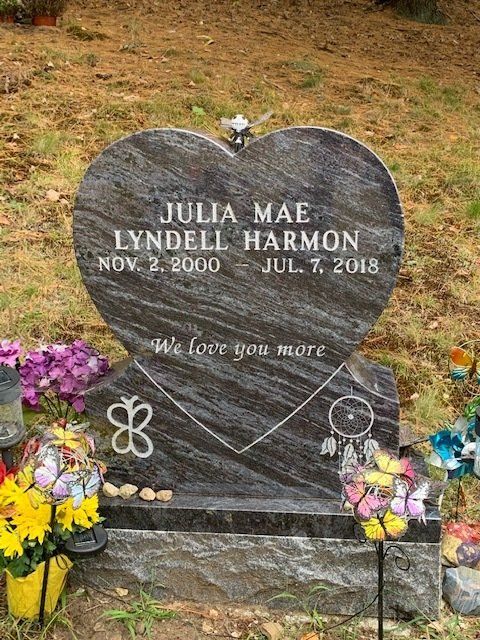Harmon- Julia monument — Natick Memorial Works