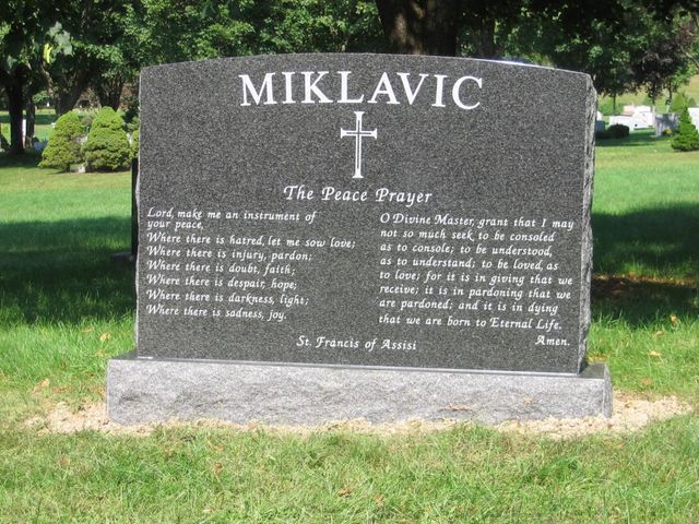 Miklavic monument — Natick Memorial Works