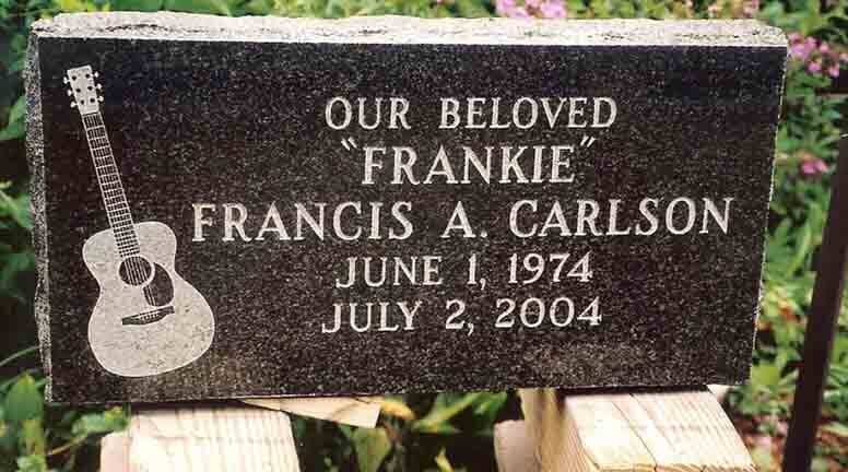 Grave marker crafted by Natick Memorial Works