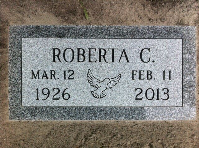 Grave marker crafted by Natick Memorial Works