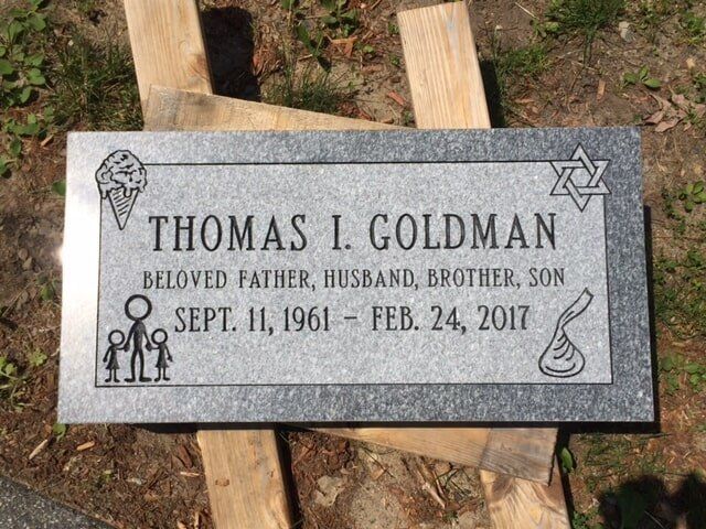 Grave marker crafted by Natick Memorial Works