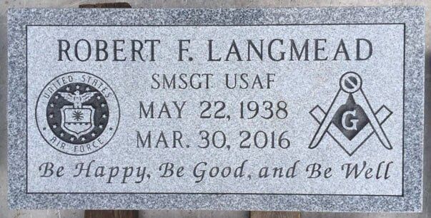 Grave marker crafted by Natick Memorial Works