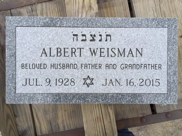 Grave marker crafted by Natick Memorial Works