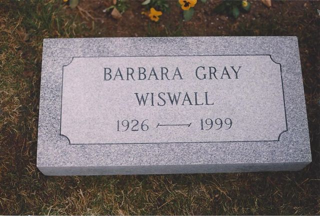 Grave marker crafted by Natick Memorial Works