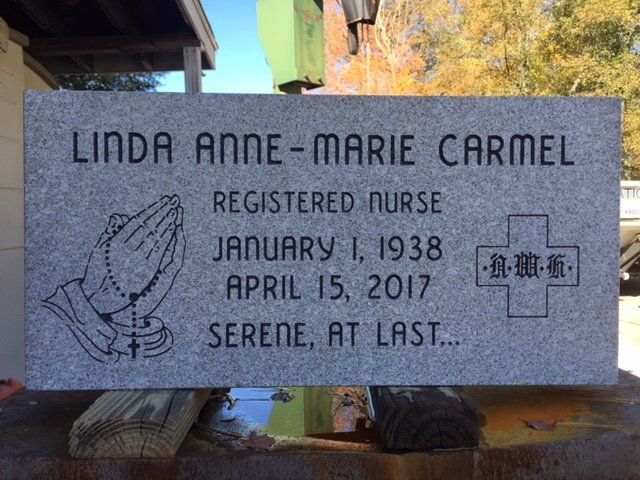 Grave marker crafted by Natick Memorial Works