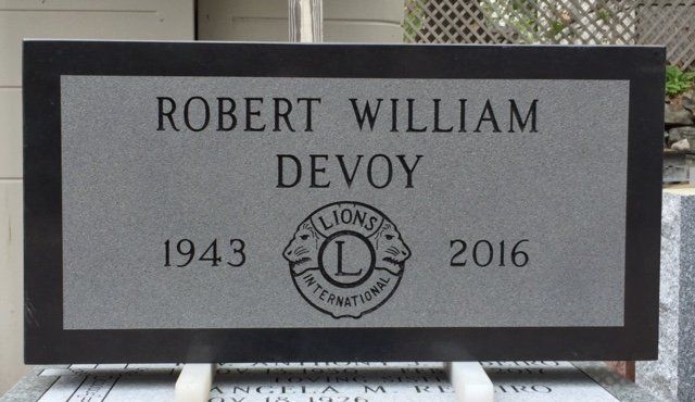 Custom engraved headstone detail, Natick Memorial Works
