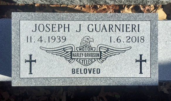 Granite grave marker headstone