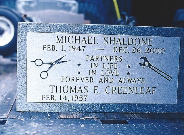 Upright granite headstone, Natick Memorial Works