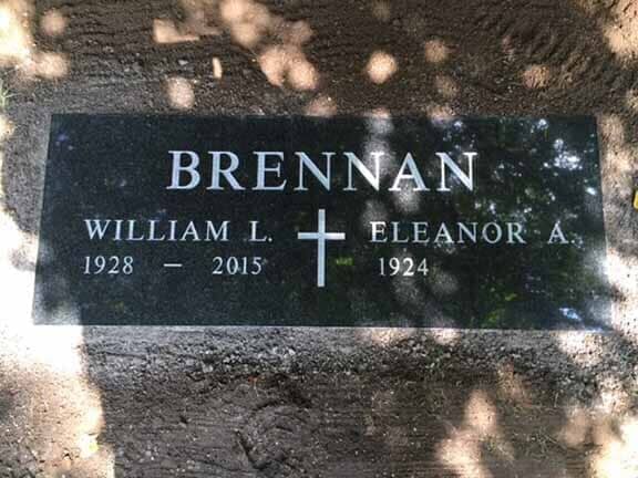 Grave marker crafted by Natick Memorial Works