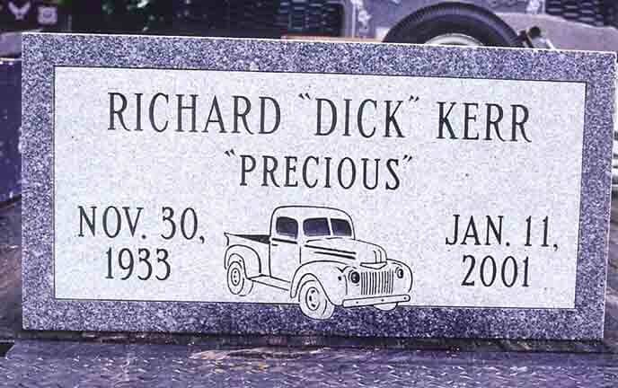 Grave marker crafted by Natick Memorial Works