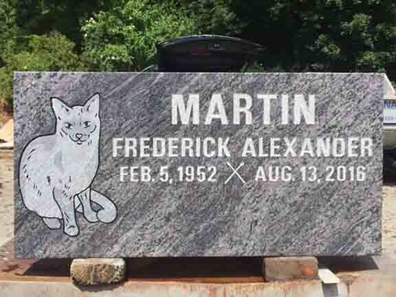 Grave marker crafted by Natick Memorial Works