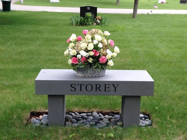 Memorial bench example