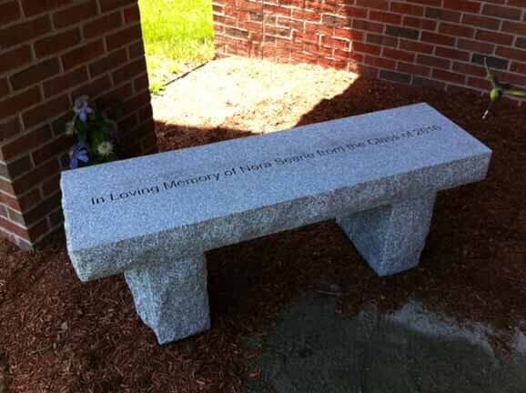 Memorial bench example