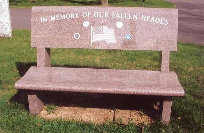 Memorial bench example