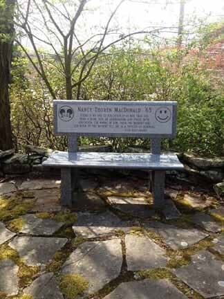 Memorial bench example
