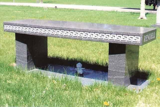 Memorial bench example