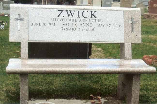 Memorial bench example