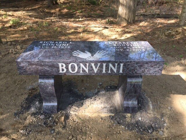 Memorial bench example