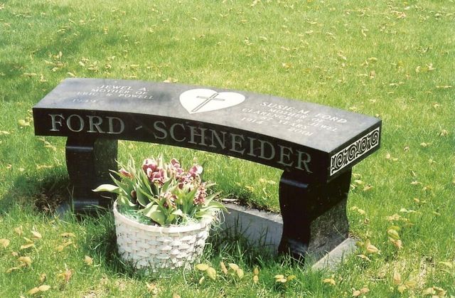 Memorial bench example