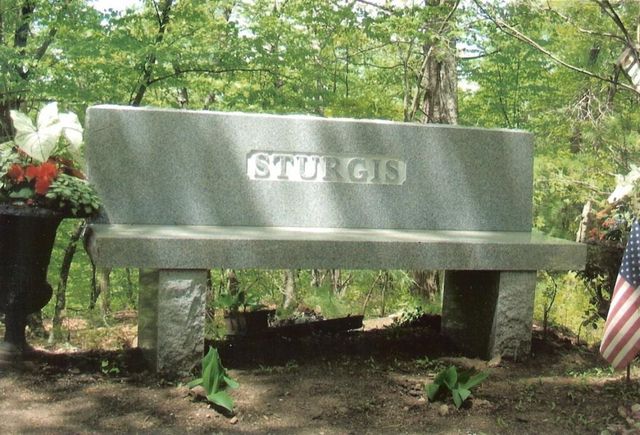 Memorial bench example
